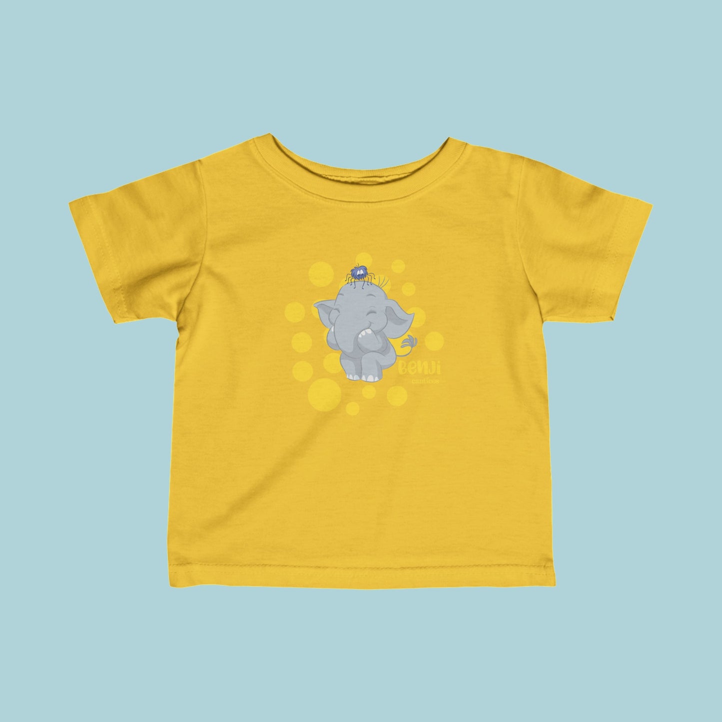 Benji the Elephant Infant T-Shirt - Yellow