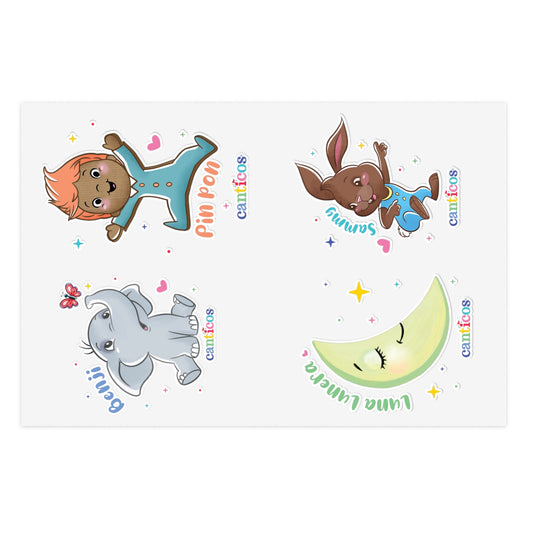 Canticos Amiguitos Sticker Sheets for Classroom or Party Favors