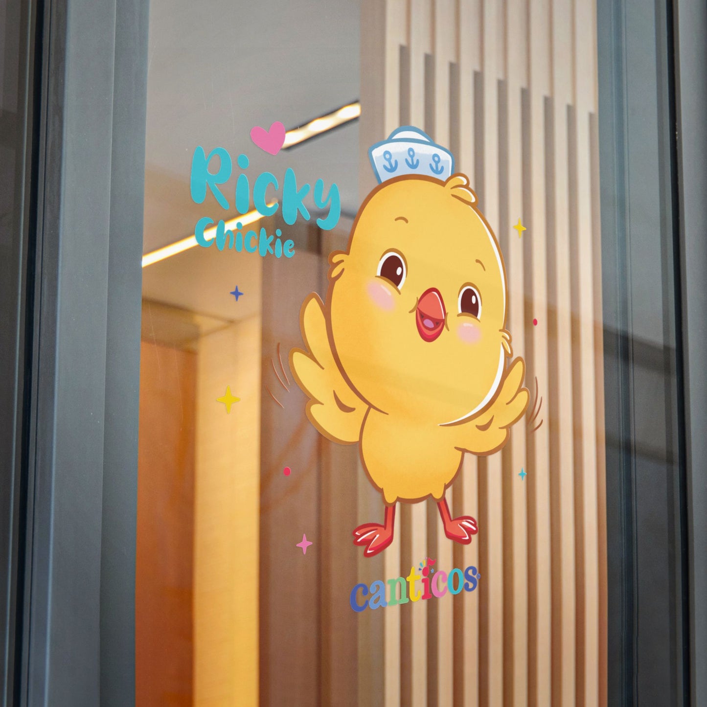 Huggable Ricky Chickie - Kiss Cut Canticos Sticker, Room Decor