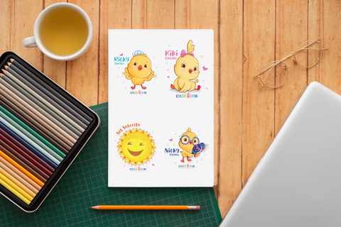 Chickie Canticos Sticker Sheets for Classroom or Party Favors