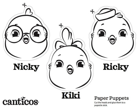 Printable Chickie Paper Puppet Headbands