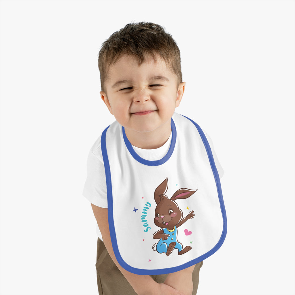 Sammy Contrast Trim Jersey Bib – Sweet, Silly & Snack-Read