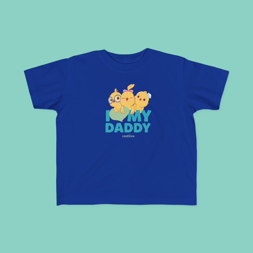 I love my Daddy Blue Toddler T-shirt - Little Chickies