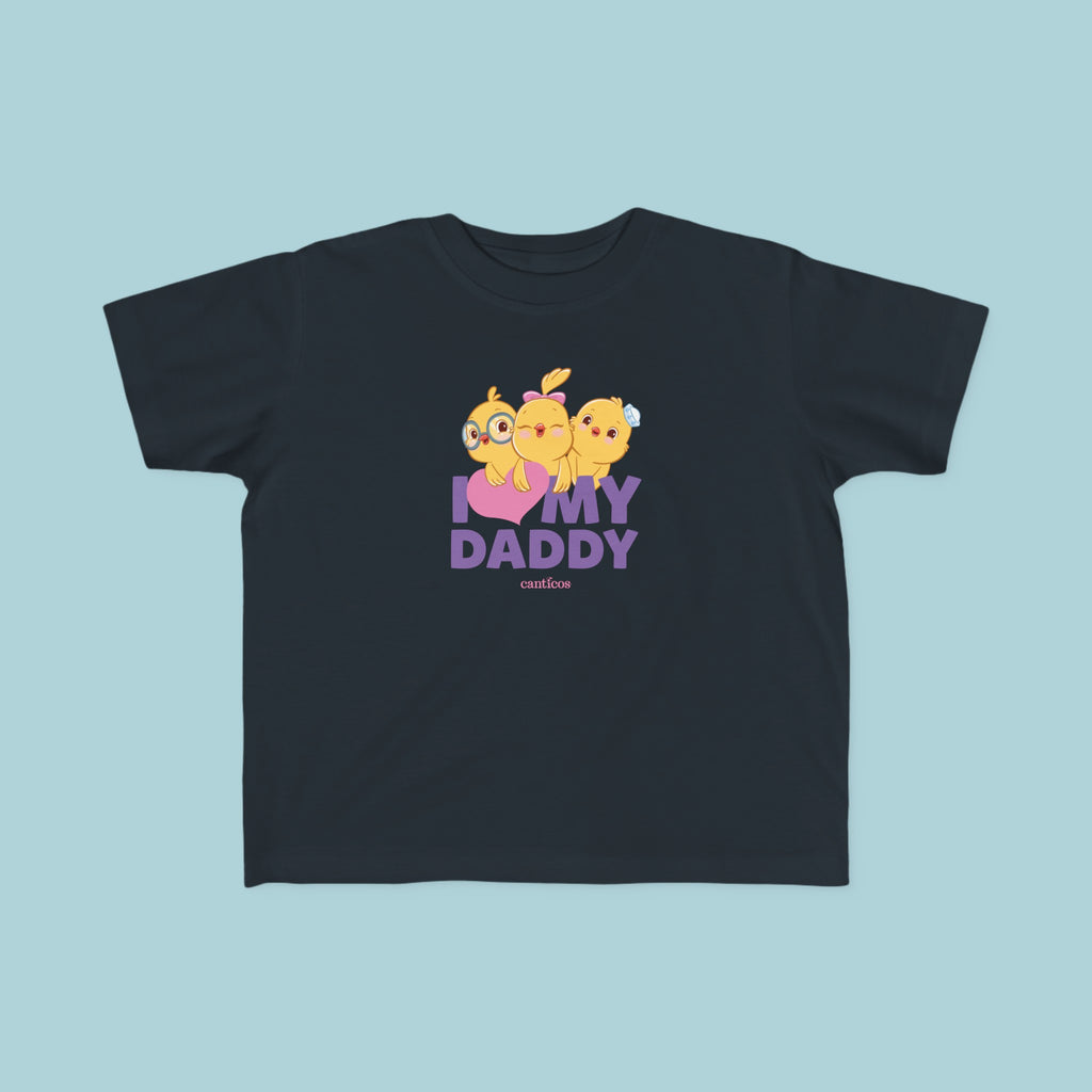 I love my Daddy Purple Toddler T-shirt - Little Chickies