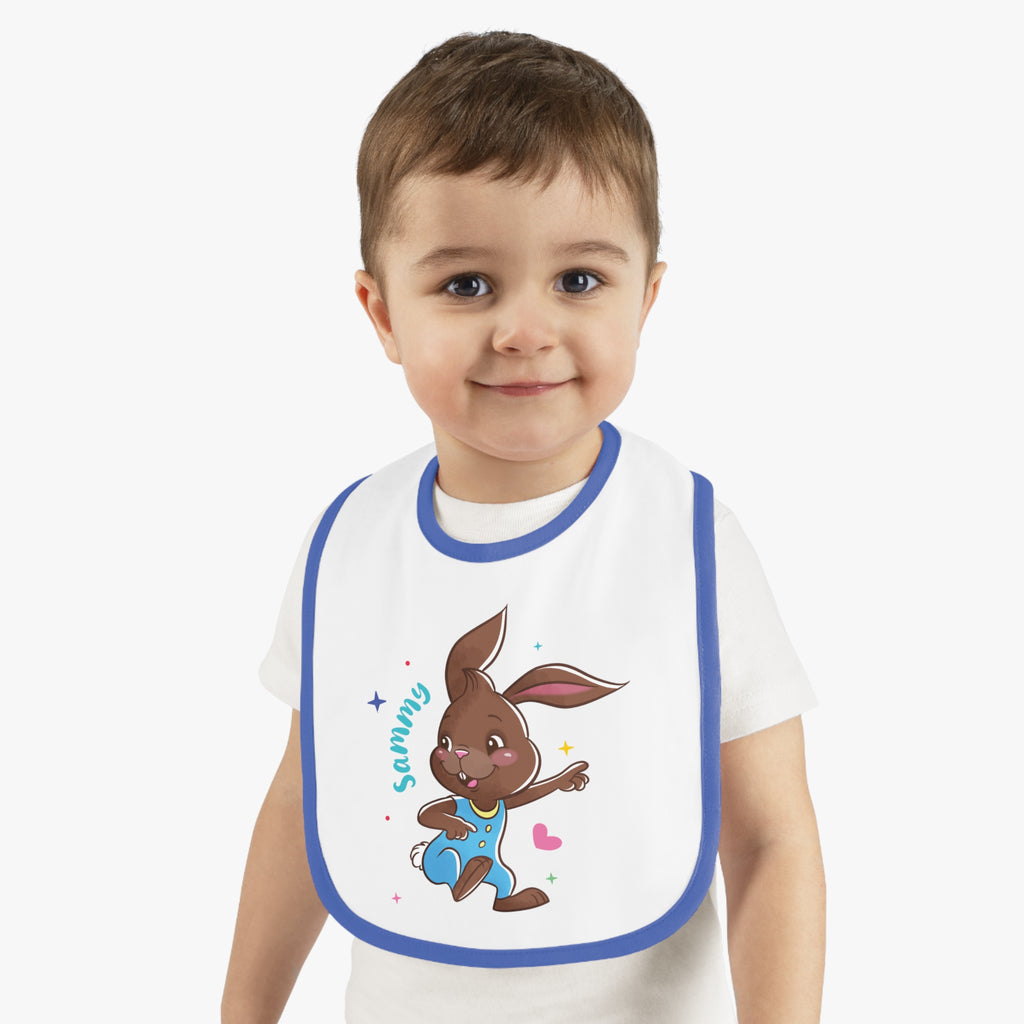 Sammy Contrast Trim Jersey Bib – Sweet, Silly & Snack-Read