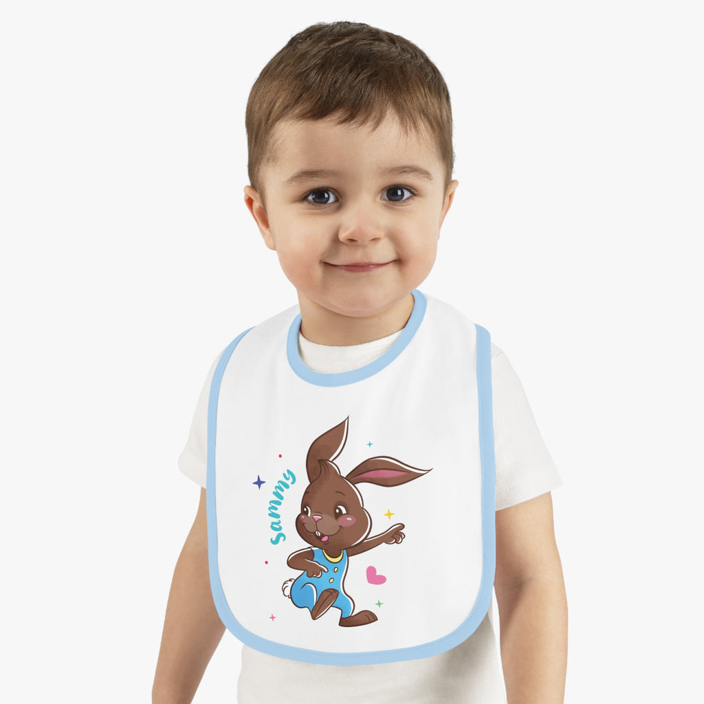 Sammy Contrast Trim Jersey Bib – Sweet, Silly & Snack-Read