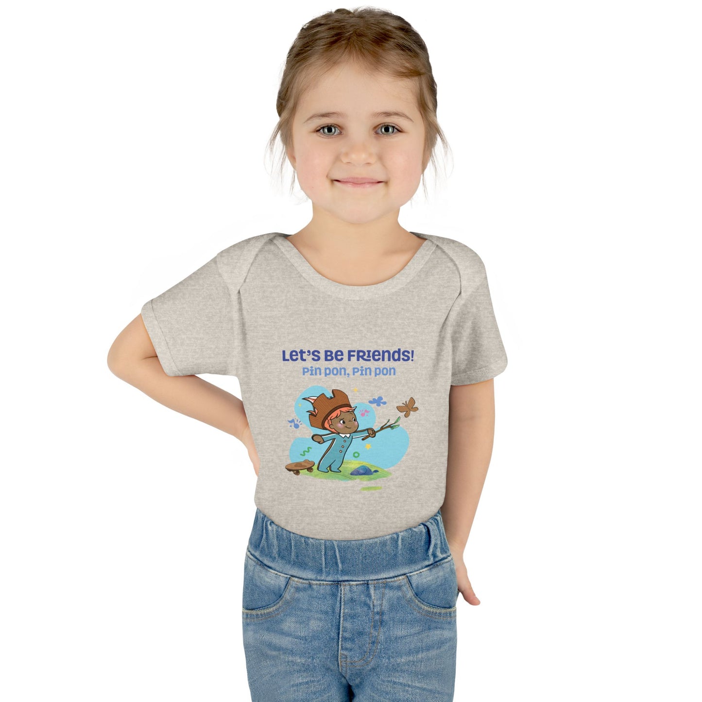 Pin Pon Let’s Be Friends Infant Bodysuit / Baby Onesie