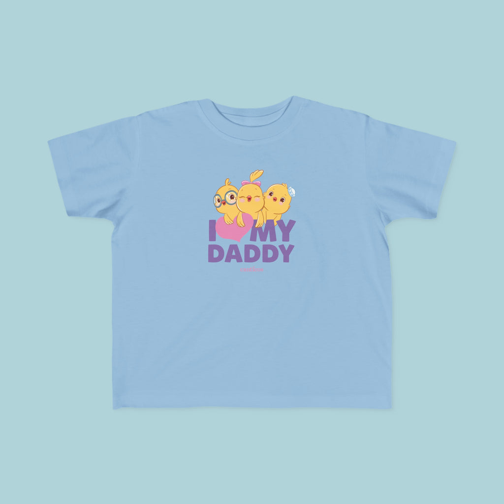 I love my Daddy Purple Toddler T-shirt - Little Chickies