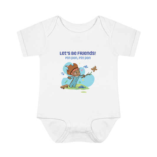 Pin Pon Let’s Be Friends Infant Bodysuit / Baby Onesie
