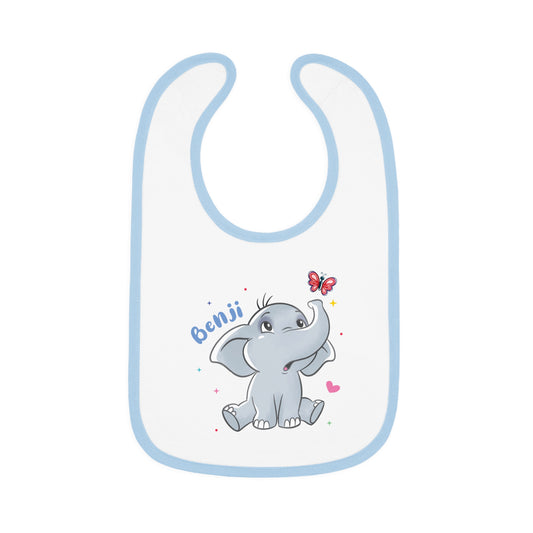 Benji the Elephant Bib – Soft, Sweet, and Perfectly Playful