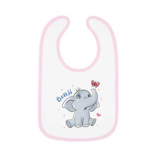 Benji the Elephant Bib – Soft, Sweet, and Perfectly Playful