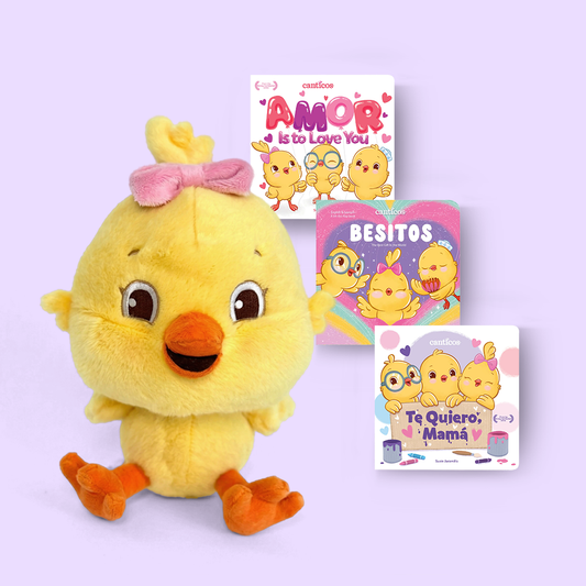 Kiki Plush + Amor, Besitos & Te Quiero, Mamá Book Bundle