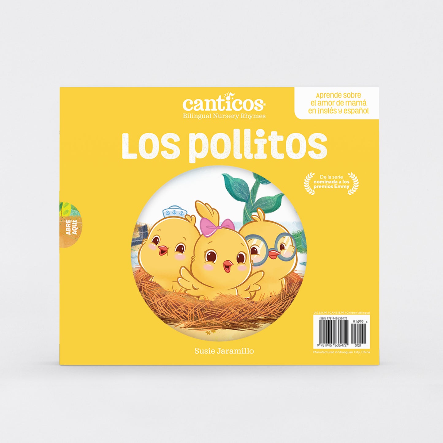 Ricky Chickie Plush + Canticos Los Pollitos Flip & Play Book