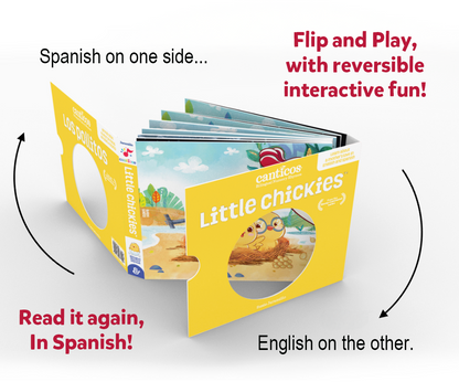 Ricky Chickie Plush + Canticos Los Pollitos Flip & Play Book