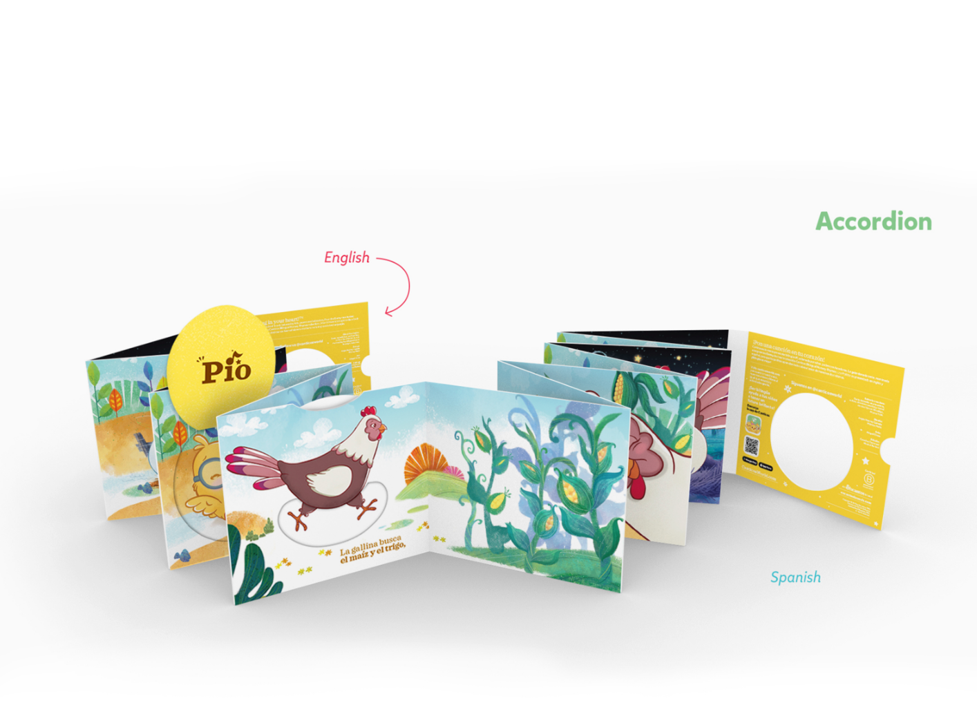 Ricky Chickie Plush + Canticos Los Pollitos Flip & Play Book