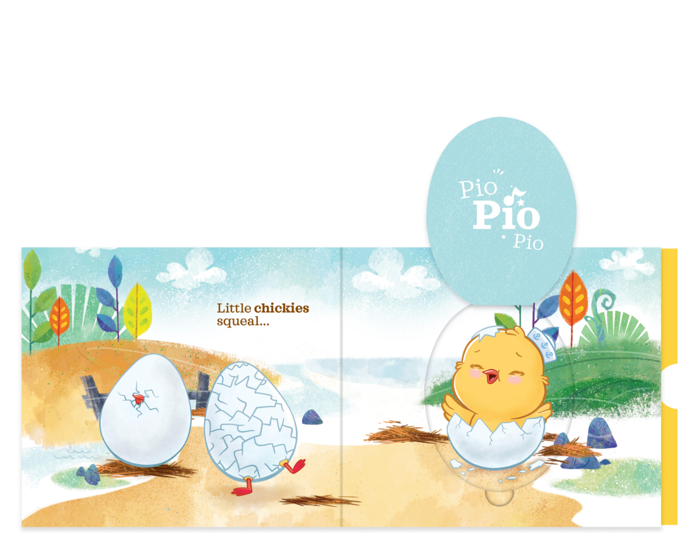 Ricky Chickie Plush + Canticos Los Pollitos Flip & Play Book