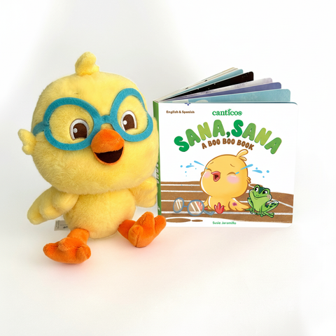 NEW: Canticos Sana Sana book plus Nicky Chickie bundle