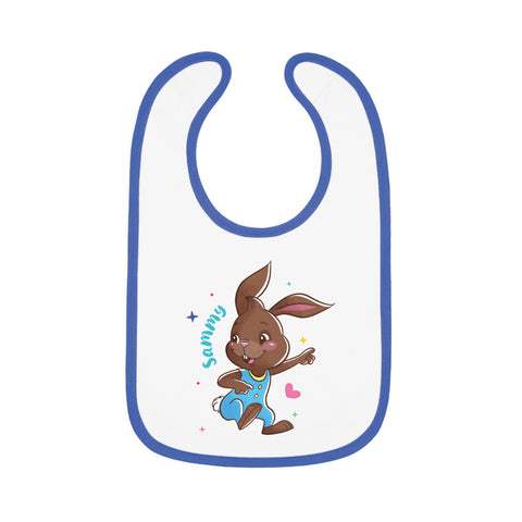 Sammy Contrast Trim Jersey Bib – Sweet, Silly & Snack-Read