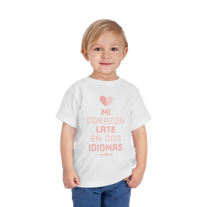 Mi Corazón late en dos Idiomas Toddler T-Shirt