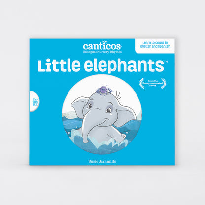 Little Elephants / Elefantitos, Flip & Play Bilingual Book