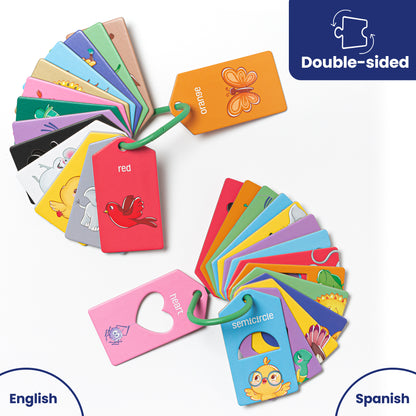 Bilingual Stroller Flash Cards: Colors & Shapes