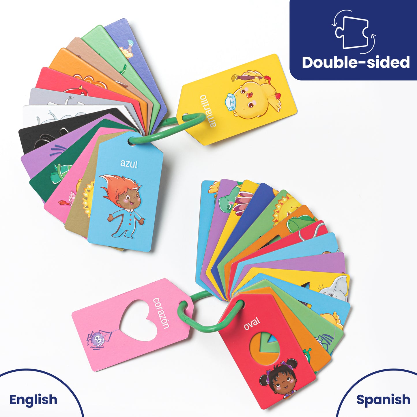 Bilingual Stroller Flash Cards: Colors & Shapes