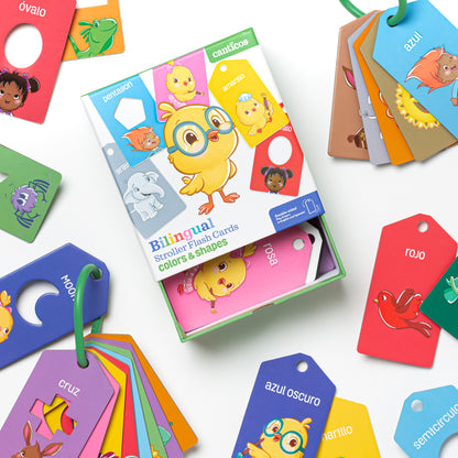 Bilingual Stroller Flash Cards: Colors & Shapes