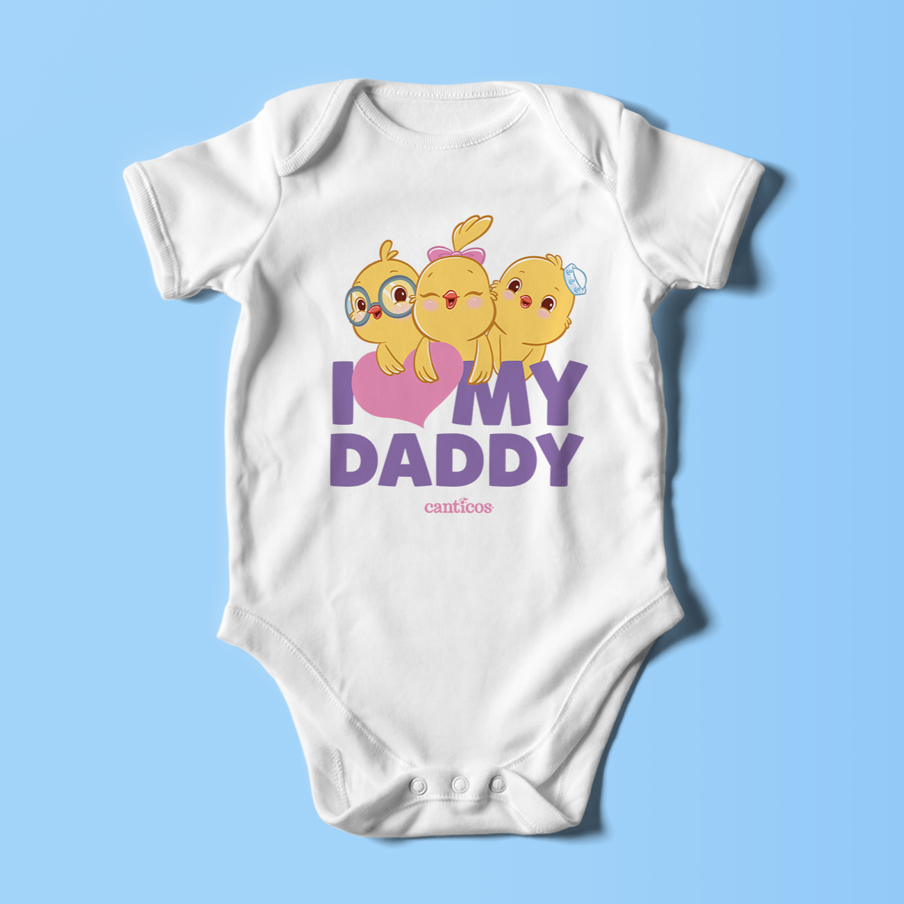 I love my Daddy Purple Onesie - Little Chickies