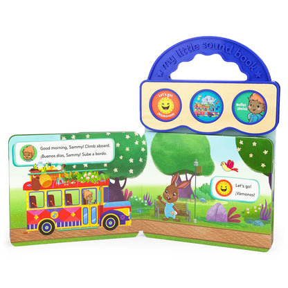 The Wheels on the Bus/ Las Ruedas del Autobús -Bilingual 3-Button Sound Book