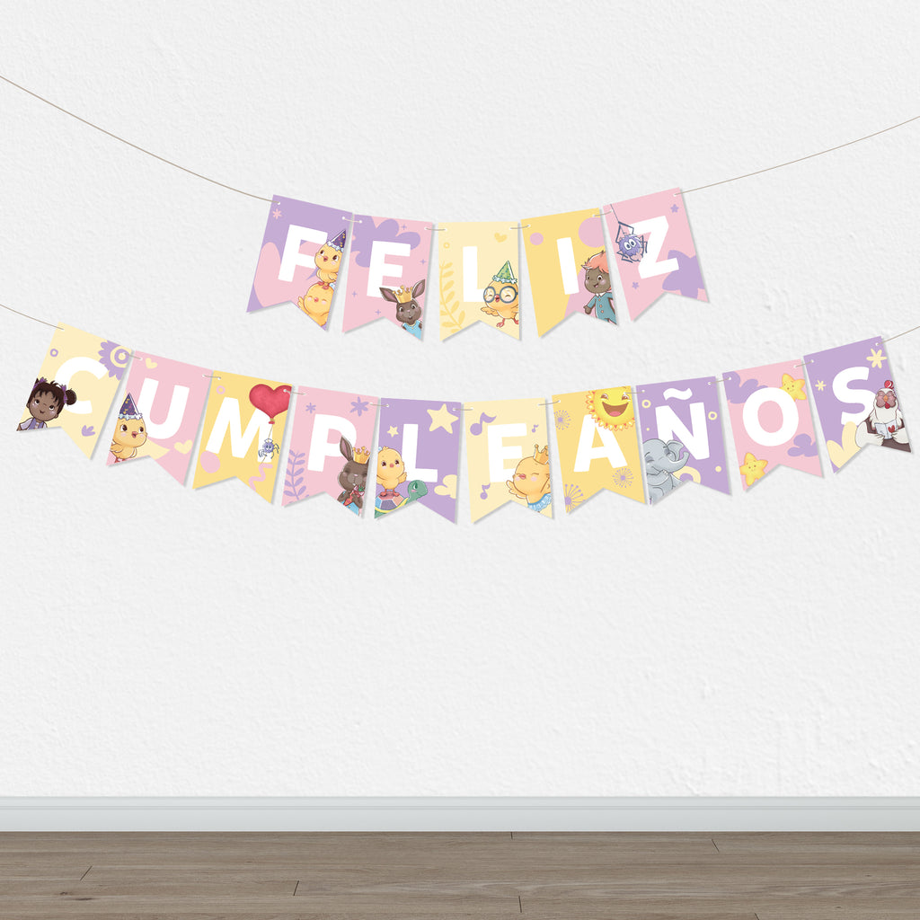 Canticos Decorations for 1st Birthday Banner Baby Elephant Yellow Chicken  Baby Shower Background for Party Vinyl Canticos Theme Banner for Kids Party  Supplies : : Toys