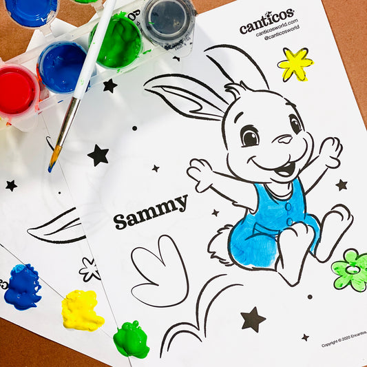 Printable Sammy the Bunny Coloring Sheets