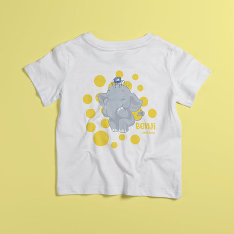 Benji the Elephant Toddler T-Shirt - Yellow