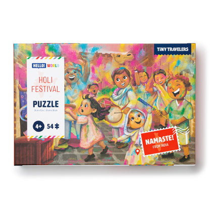 Tiny Travelers Puzzle: Holi Festival