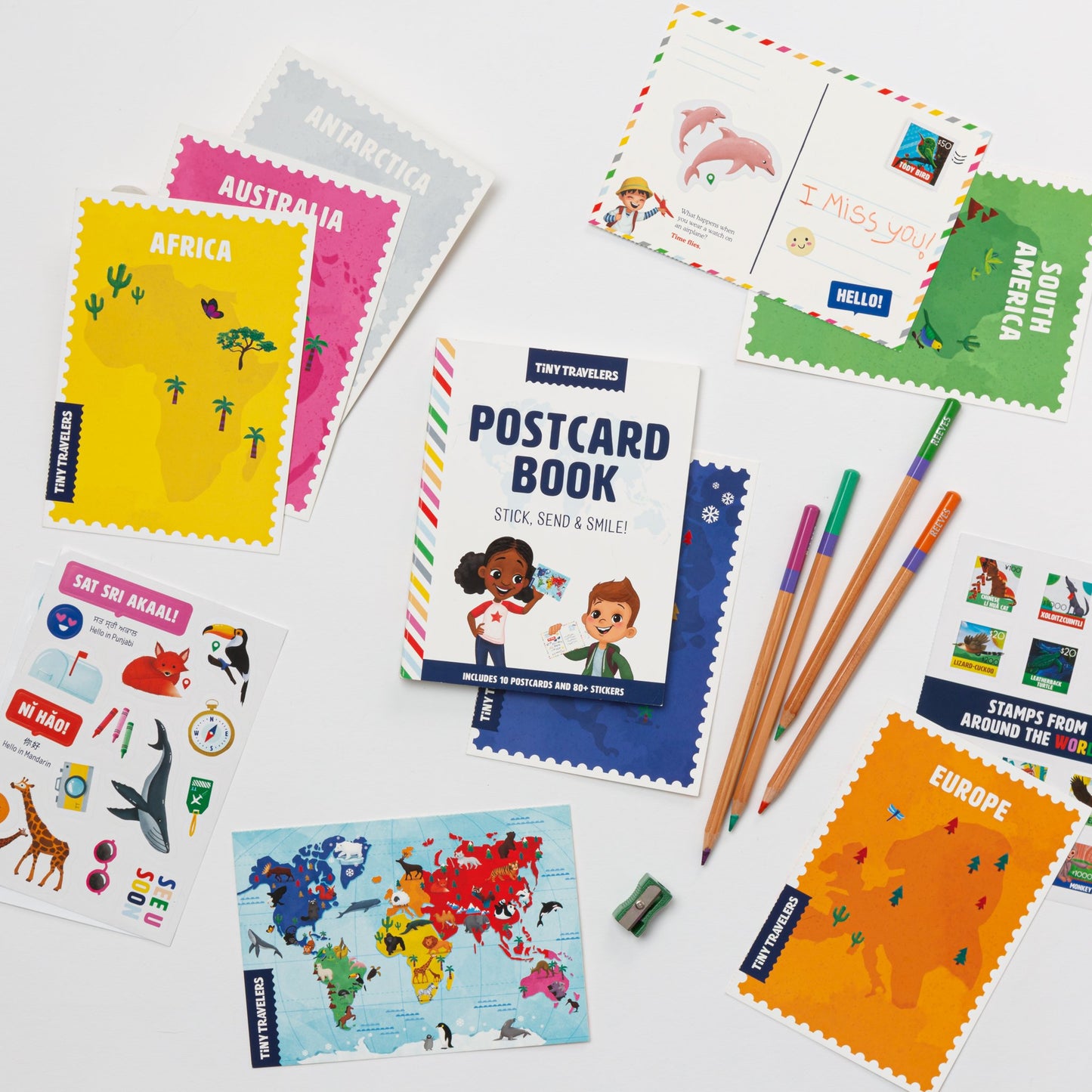 Postcard Book: Stick, Send & Smile!