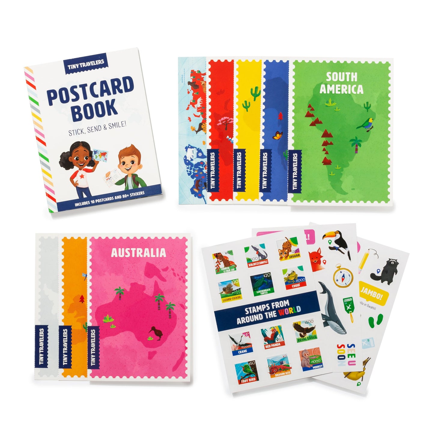 Postcard Book: Stick, Send & Smile!