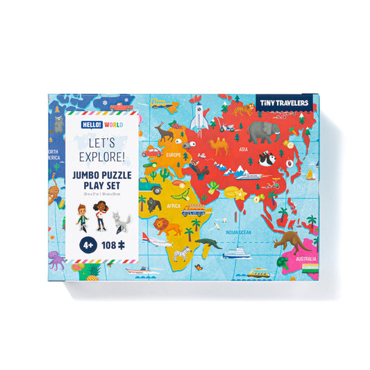 Tiny Travelers Jumbo Puzzle Play Set: Let's Explore!