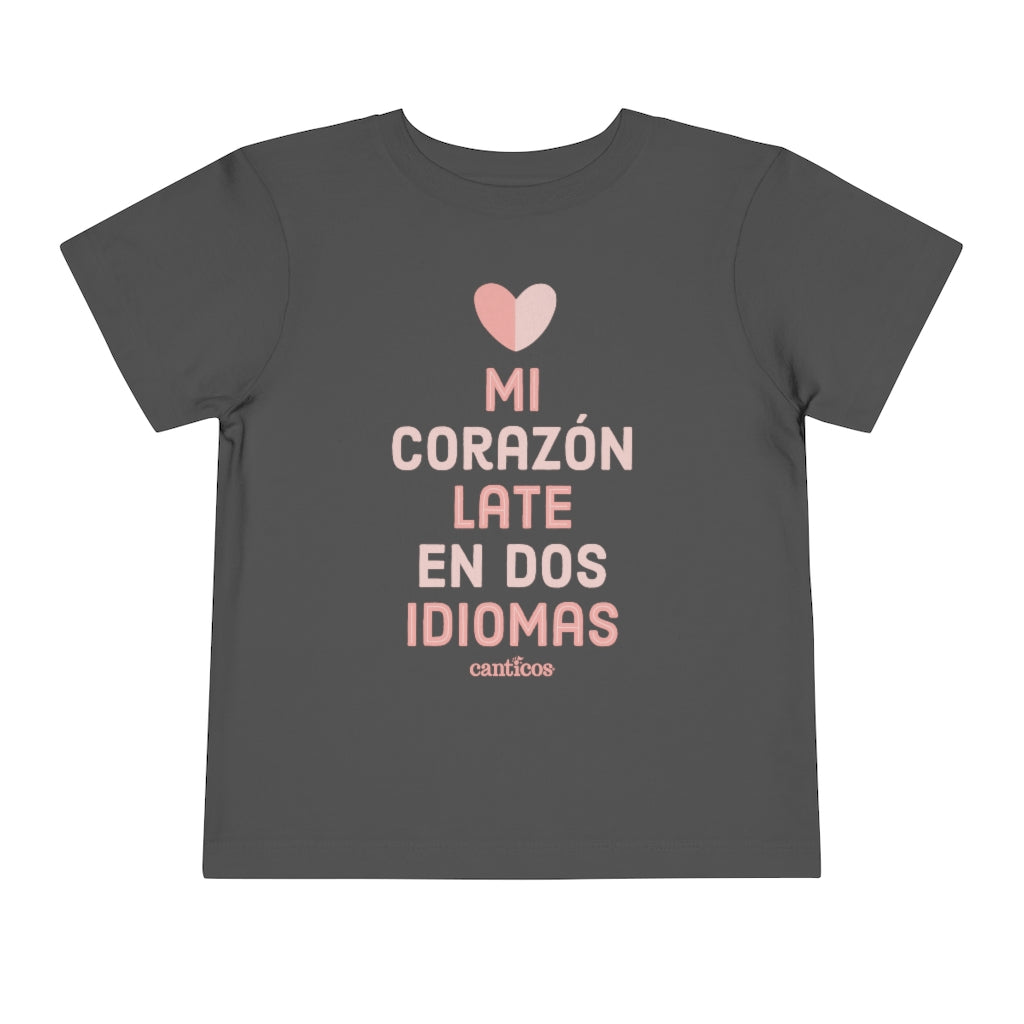 Mi Corazón late en dos Idiomas Toddler T-Shirt