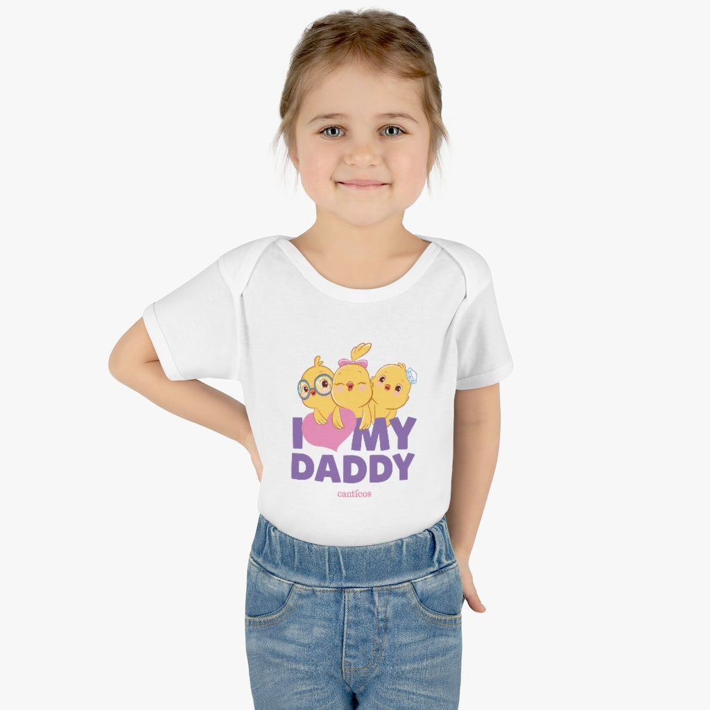 I love my Daddy Purple Onesie - Little Chickies